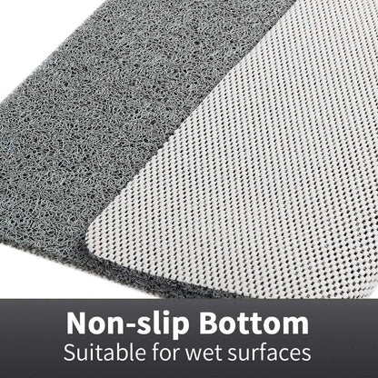 Non-Slip Shower Mat with Quick-Drying Drainage Design – Soft Loofah-Like Surface for Ultimate Comfort and Safety, 40x60 cm, Gray 2