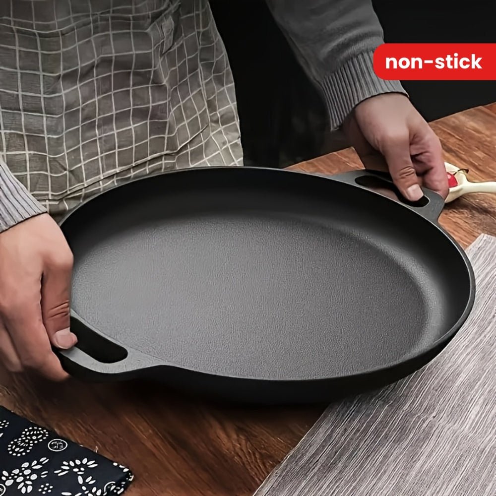 Non-Stick Cast Iron Griddle Skillet Pan - Versatile Cooking with Dual Handles 3