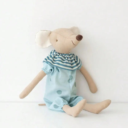 Nordic Cotton & Hemp Mouse Rabbit Doll - Whimsical Christmas Decoration 10