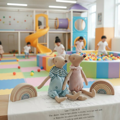 Nordic Cotton & Hemp Mouse Rabbit Doll - Whimsical Christmas Decoration 3