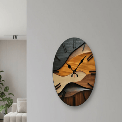 Nordic Wooden Round Silent Wall Clock for Home and Office Decor 0