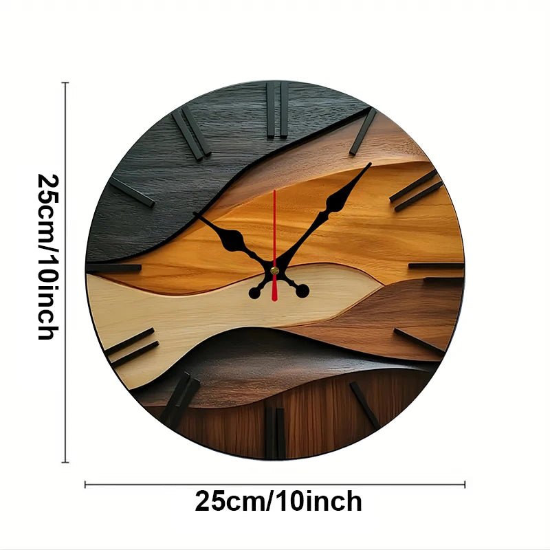 Nordic Wooden Round Silent Wall Clock for Home and Office Decor 1