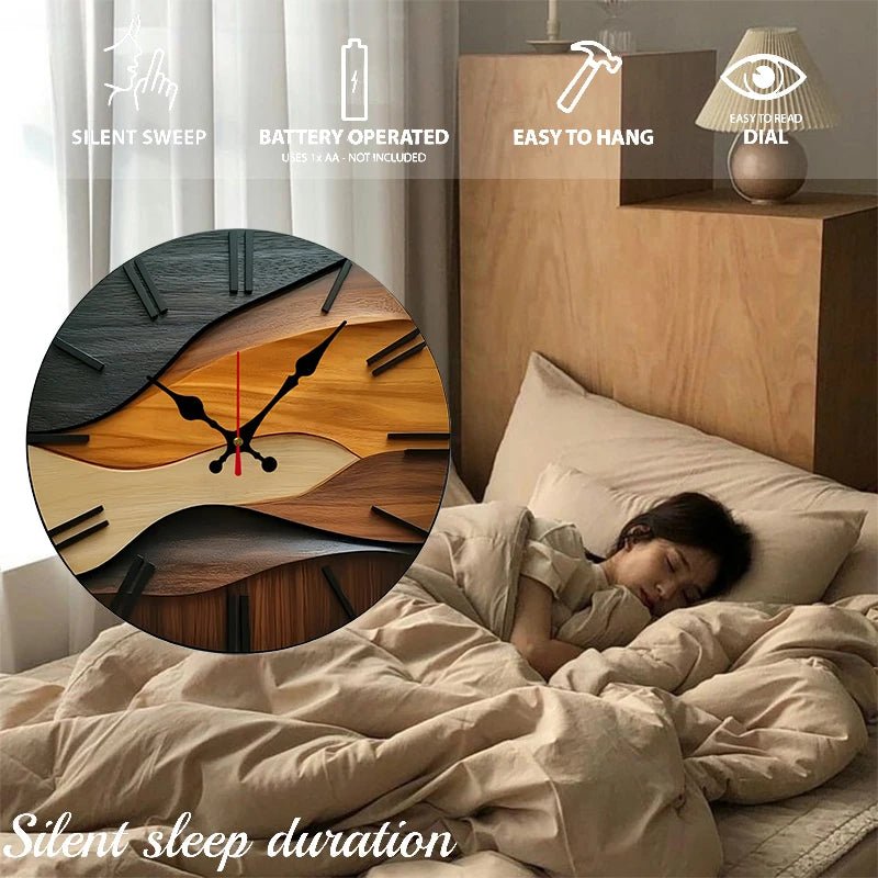 Nordic Wooden Round Silent Wall Clock for Home and Office Decor 3