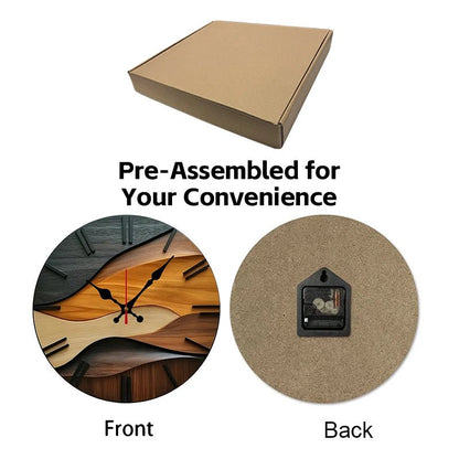 Nordic Wooden Round Silent Wall Clock for Home and Office Decor 5