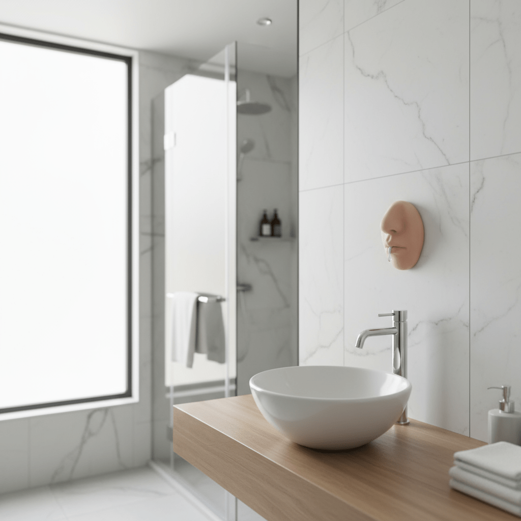 Nose-Shaped Wall-Mounted Soap Dispenser - Fun Silicone Design for Home Decor 3