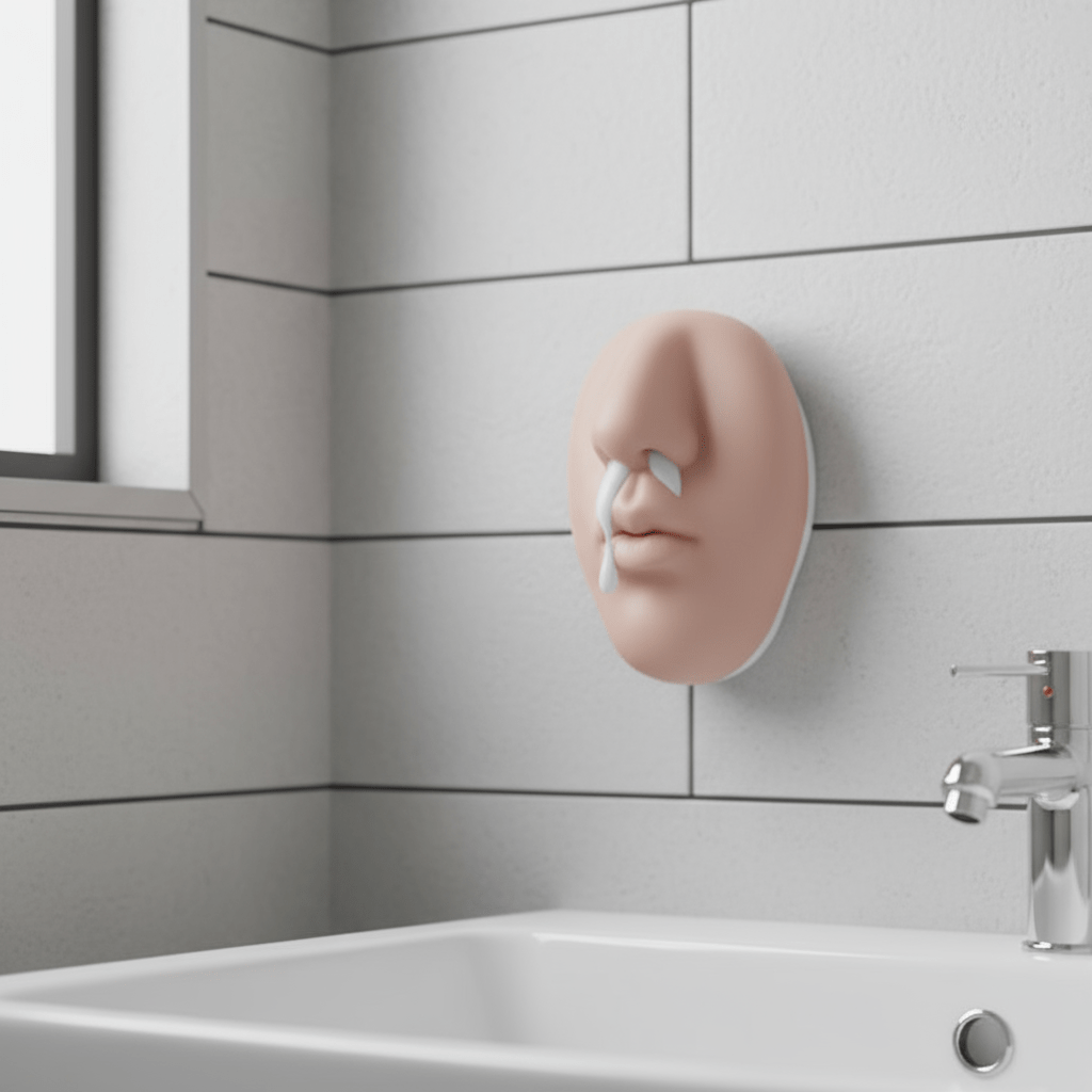 Nose-Shaped Wall-Mounted Soap Dispenser - Fun Silicone Design for Home Decor 4