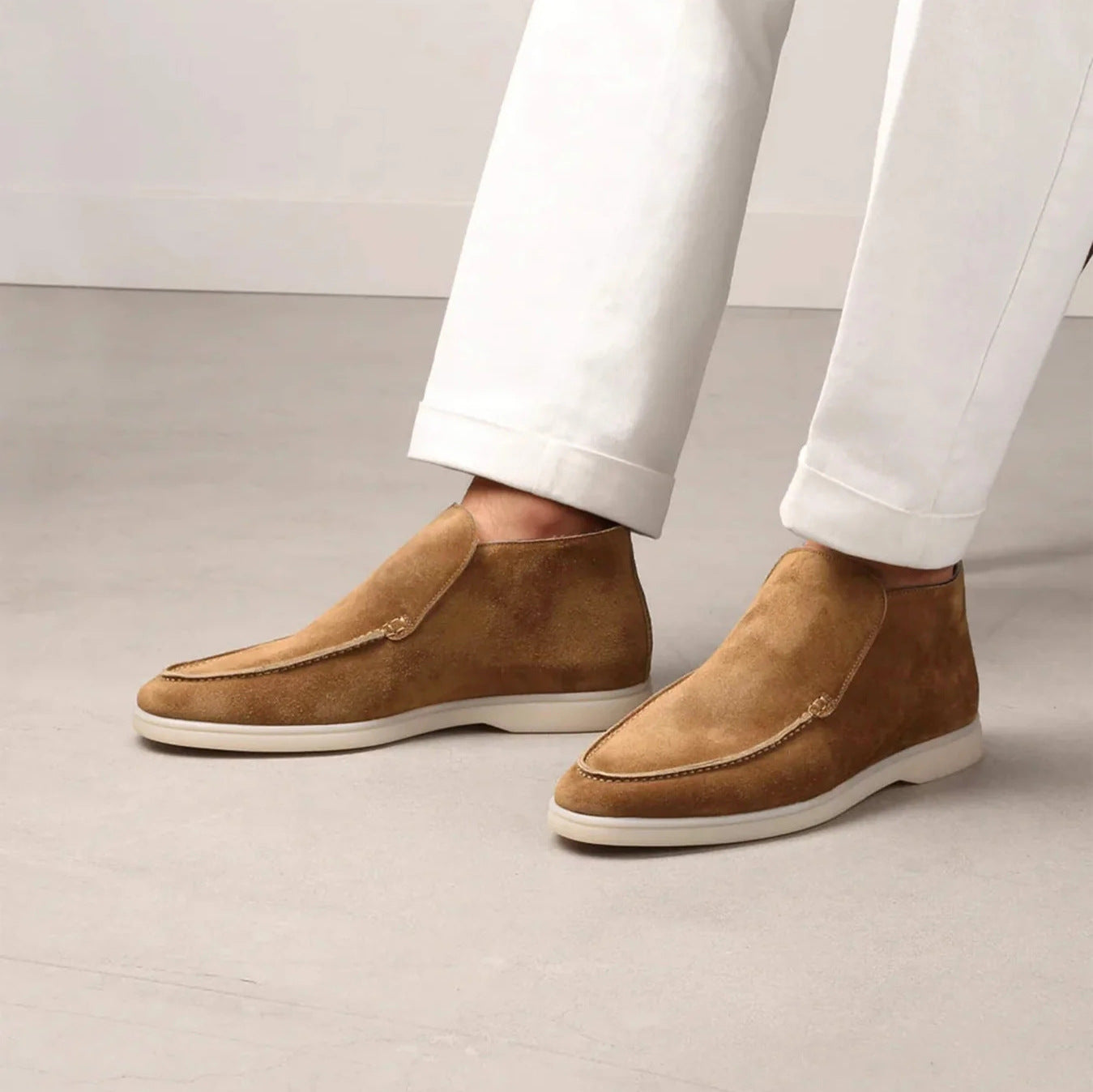 High Suede Loafers