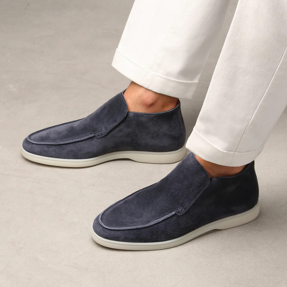 High Suede Loafers