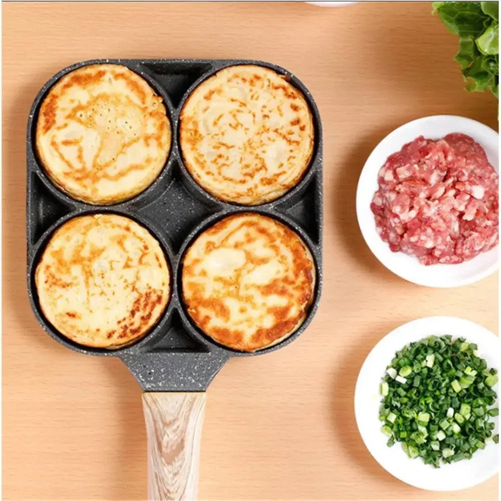 OMELIQON – 4-hole non-stick pan for omelets, burgers, steak & breakfast 3