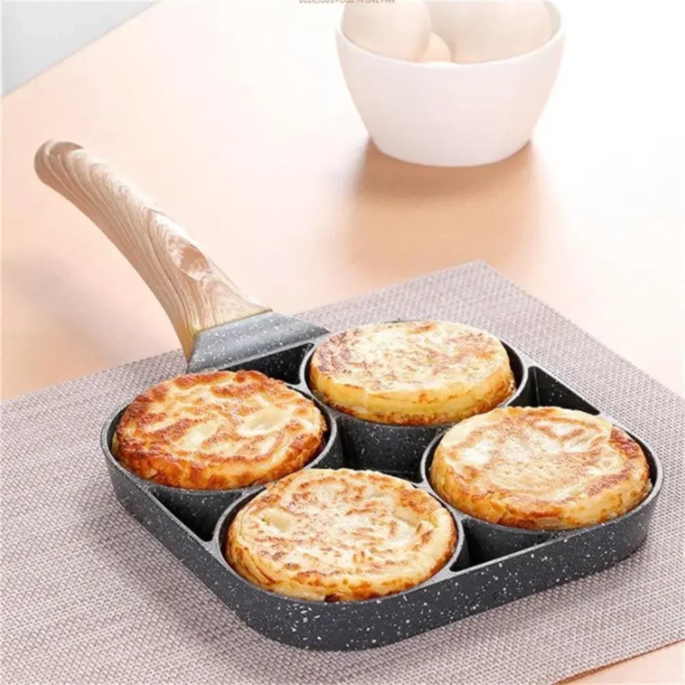 OMELIQON – 4-hole non-stick pan for omelets, burgers, steak & breakfast 5