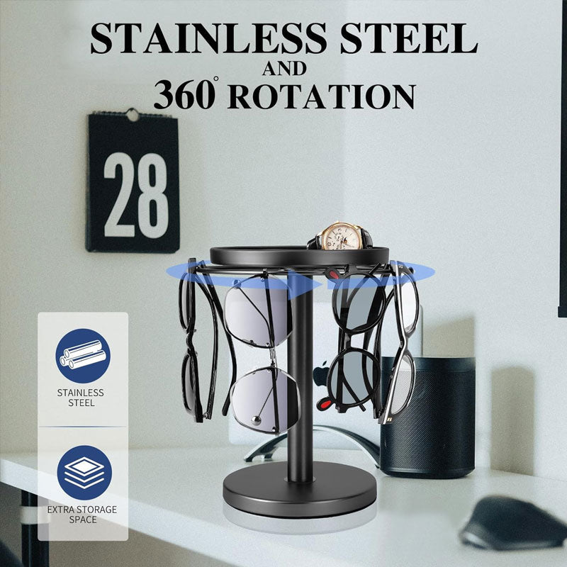 OPTITURN – 360° Rotating Glasses Stand with Compact Design & Versatile Functionality 4