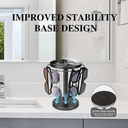 OPTITURN – 360° Rotating Glasses Stand with Compact Design & Versatile Functionality 6