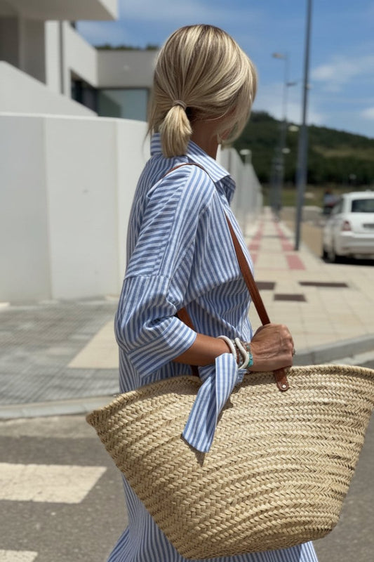 Olivia Women's Striped Summer Dress - Lightweight & Versatile Shirt Dress 4