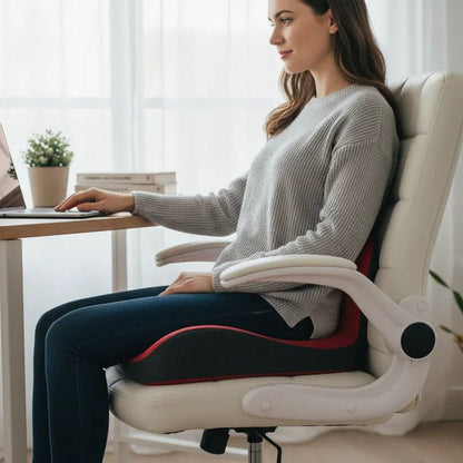 Oraliu L-Shape Memory Foam Cushion | Relieves Back, Coccyx & Spine Pain | Orthopedic Seat Pad | Office & Home Comfort 6