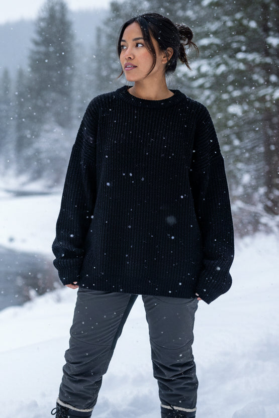 YESHA – Women’s Ribbed Knit Sweater with Relaxed Fit