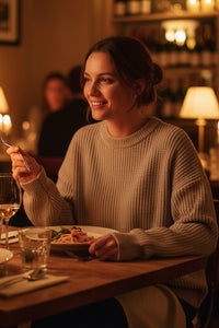 YESHA – Women’s Ribbed Knit Sweater with Relaxed Fit