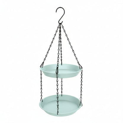 Outdoor Hanging Bird Feeder with Double Plates and Chain - Durable Anti-Rust Design 11