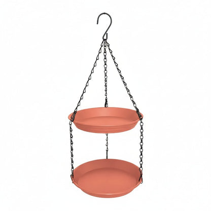 Outdoor Hanging Bird Feeder with Double Plates and Chain - Durable Anti-Rust Design 5