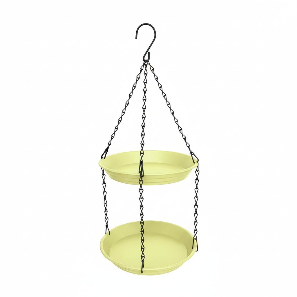 Outdoor Hanging Bird Feeder with Double Plates and Chain - Durable Anti-Rust Design 6