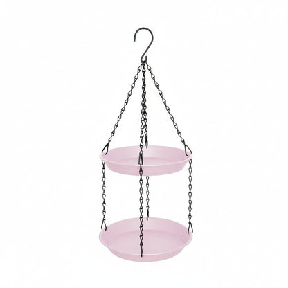 Outdoor Hanging Bird Feeder with Double Plates and Chain - Durable Anti-Rust Design 9