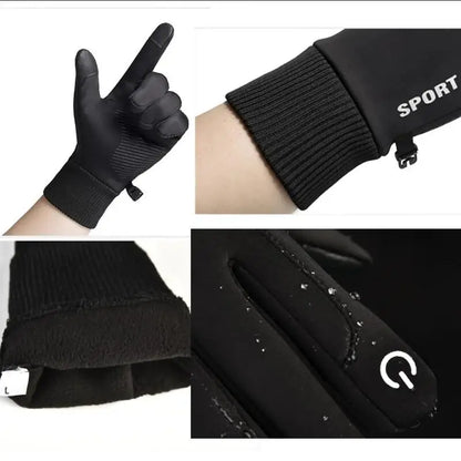 Outdoor Pro - Full Finger Waterproof Touch Screen Fleece Gloves for Winter Sports 5