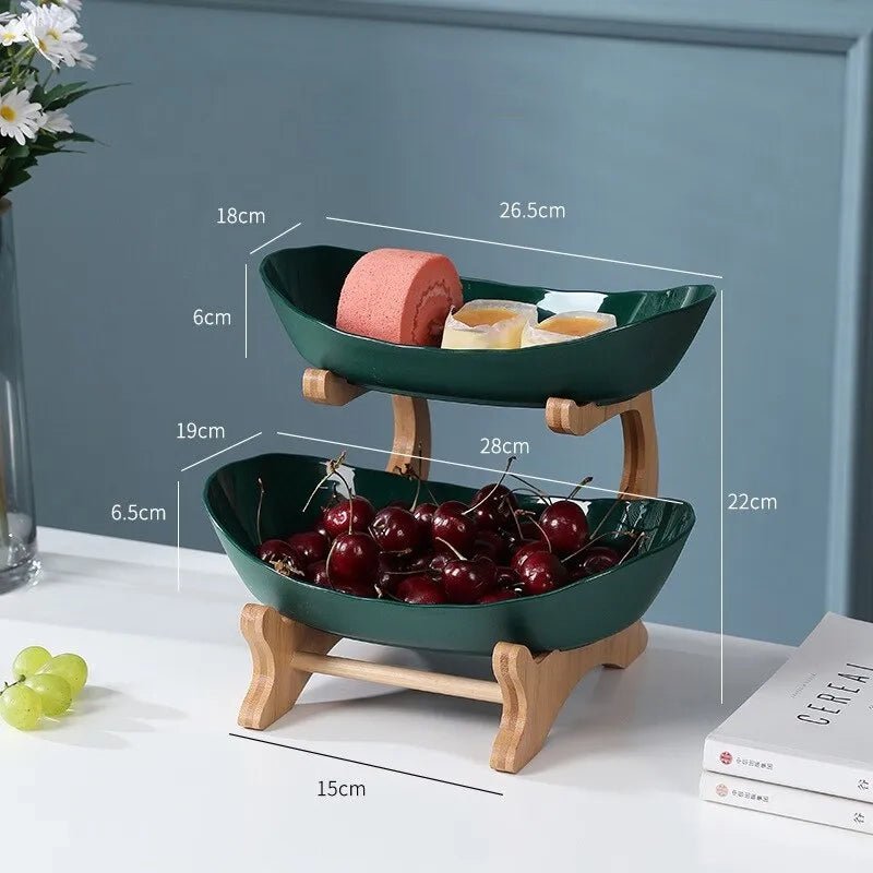 Ovaluxe Tiered Fruit Bowl | Elegant 2-Tier and 3-Tier kitchen organizer for fruit and snacks 3
