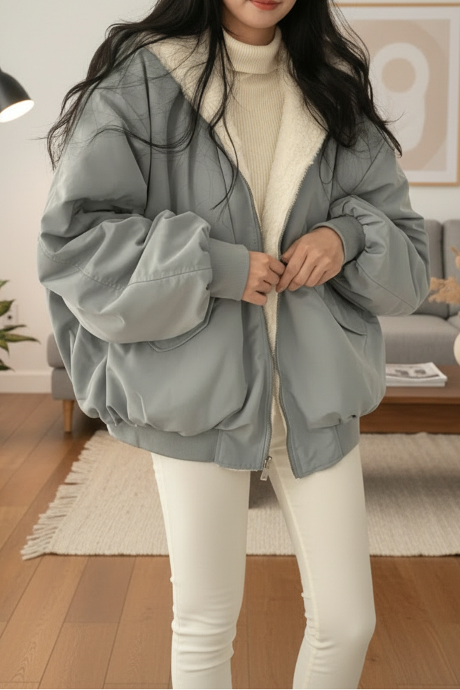 Oversized Puffer Jacket Women - Warm Winter Coat for Comfort & Style 0