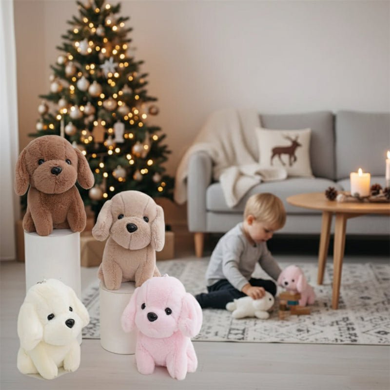 POOCHINI – Cute 12 cm mini plush dog with charm for bag decoration and gift ideas 1