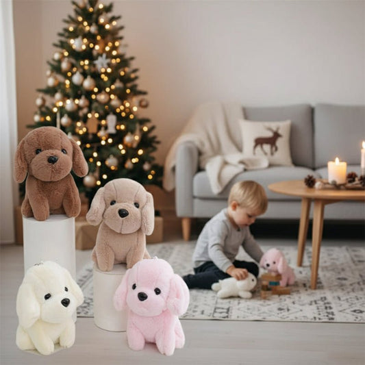 POOCHINI – Cute 12 cm mini plush dog with charm for bag decoration and gift ideas 1