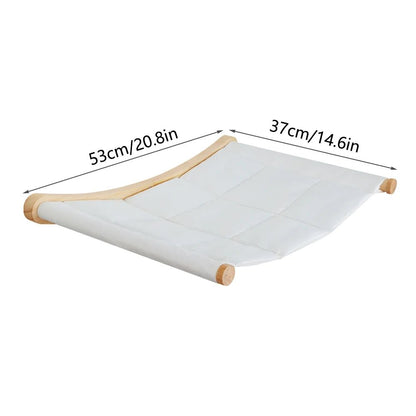 PawHaven Wall-Mounted Cat Climbing Shelves with Natural Pine Wood & Cozy Fabric 17