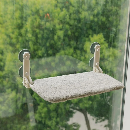 Pawperch – Foldable cat hammock with wall-friendly mount | Drill-free window perch for cats