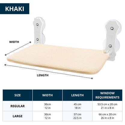 Pawperch – Foldable cat hammock with wall-friendly mount | Drill-free window perch for cats