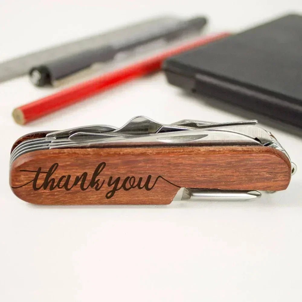 Personalized Wooden Wine Opener - Custom Engraved Rosewood Gift for Weddings 5