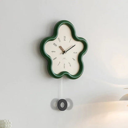 PetalTime 3D Flower Pendulum Wall Clock with Silent Sweep Movement, Eco-Friendly MDF & Acrylic 2