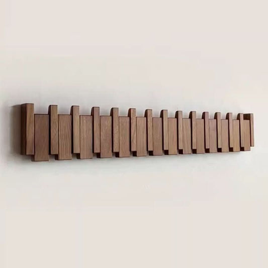 PianoWood - Handcrafted piano-style wall coat rack made from walnut & beech 0