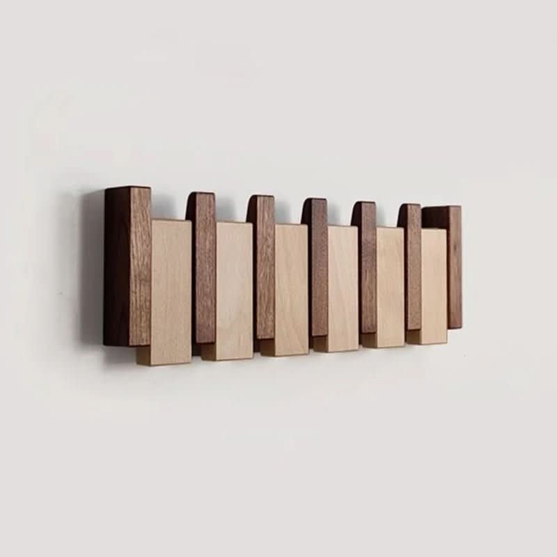 PianoWood - Handcrafted piano-style wall coat rack made from walnut & beech 1