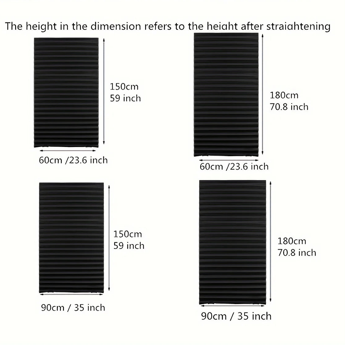 Pleated Blackout Blinds - Self-Adhesive Window Shades for Privacy and UV Protection 1