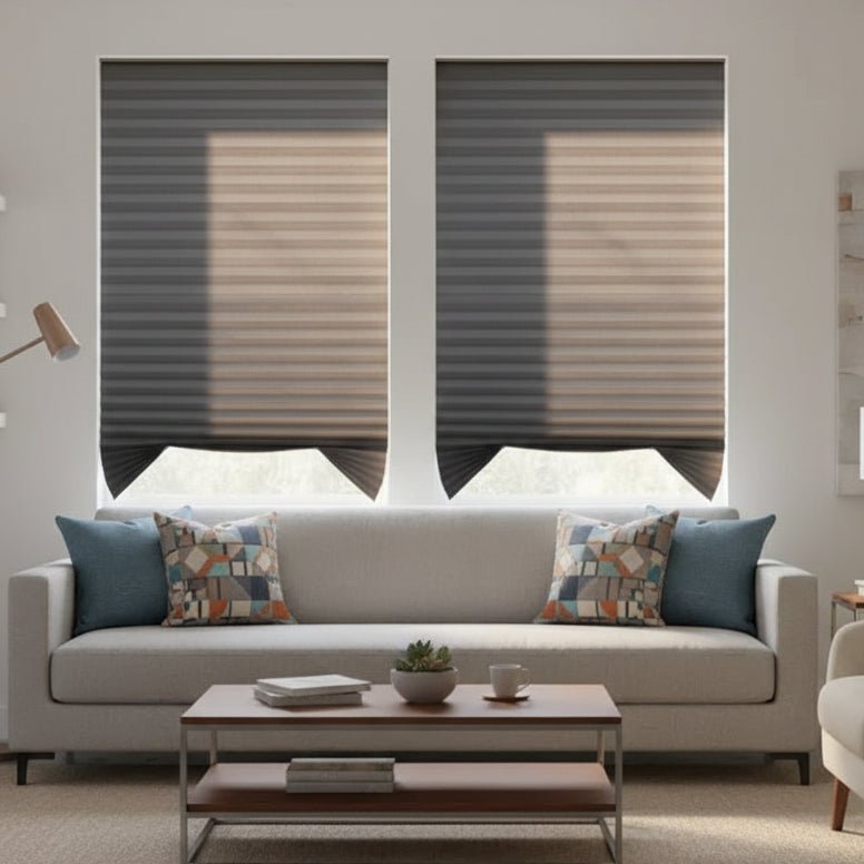 Pleated Blackout Blinds - Self-Adhesive Window Shades for Privacy and UV Protection 2