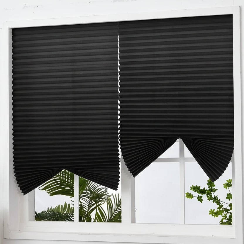 Pleated Blackout Blinds - Self-Adhesive Window Shades for Privacy and UV Protection 5