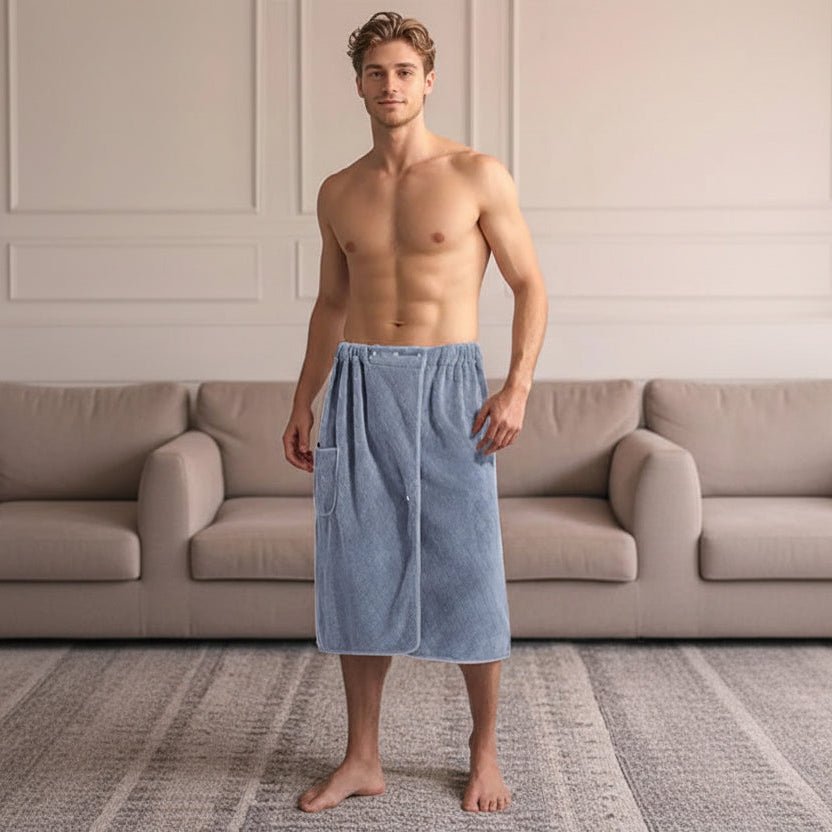 Plus Size Men's Bath Skirt Towel - Soft, Absorbent & Comfortable for Home, Travel, Spa & Beach 9
