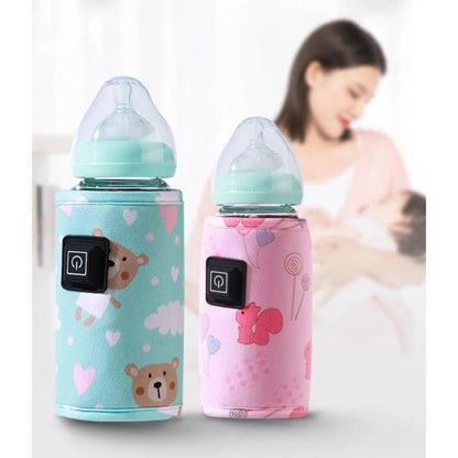 Portable Baby Bottle Warmer - Adjustable Temperature, Soft Foldable Design 0