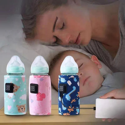 Portable Baby Bottle Warmer - Adjustable Temperature, Soft Foldable Design 1