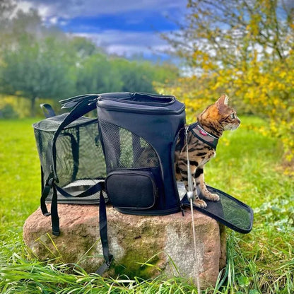 Portable Cat Backpack with Ventilation & Viewing Window - Comfortable Travel for Cats 3