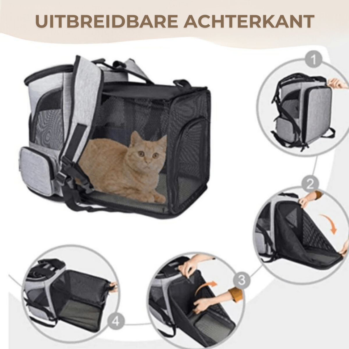 Portable Cat Backpack with Ventilation & Viewing Window - Comfortable Travel for Cats 7