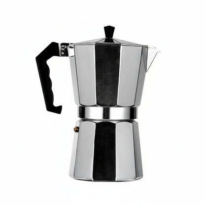 Portable Italian Aluminum Coffee Maker - Octagonal Espresso & Tea Pot 14