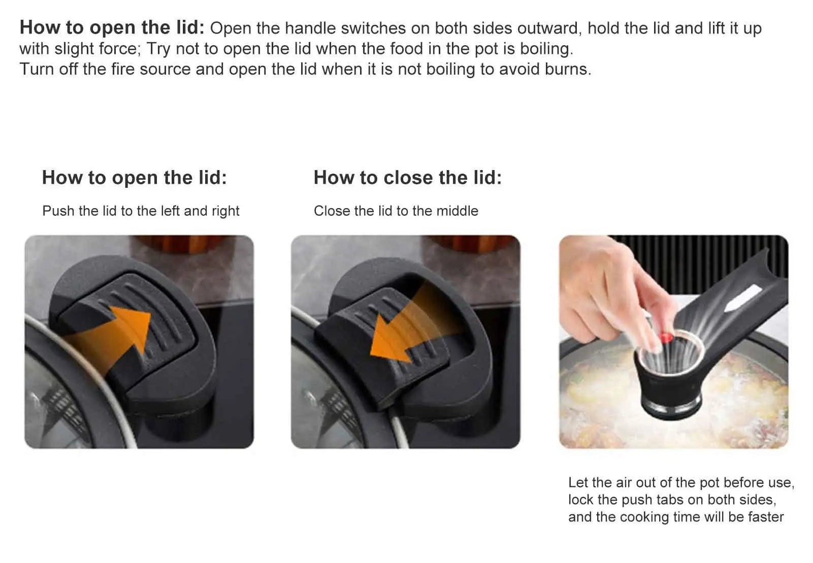 Portable Stainless Steel Pressure Cooker - Fast Cooking with 5-Layer Steel Base 3