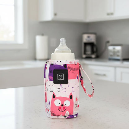 Portable USB Milk Water Warmer with Heat Preservation Cover & Insulated Bag 2