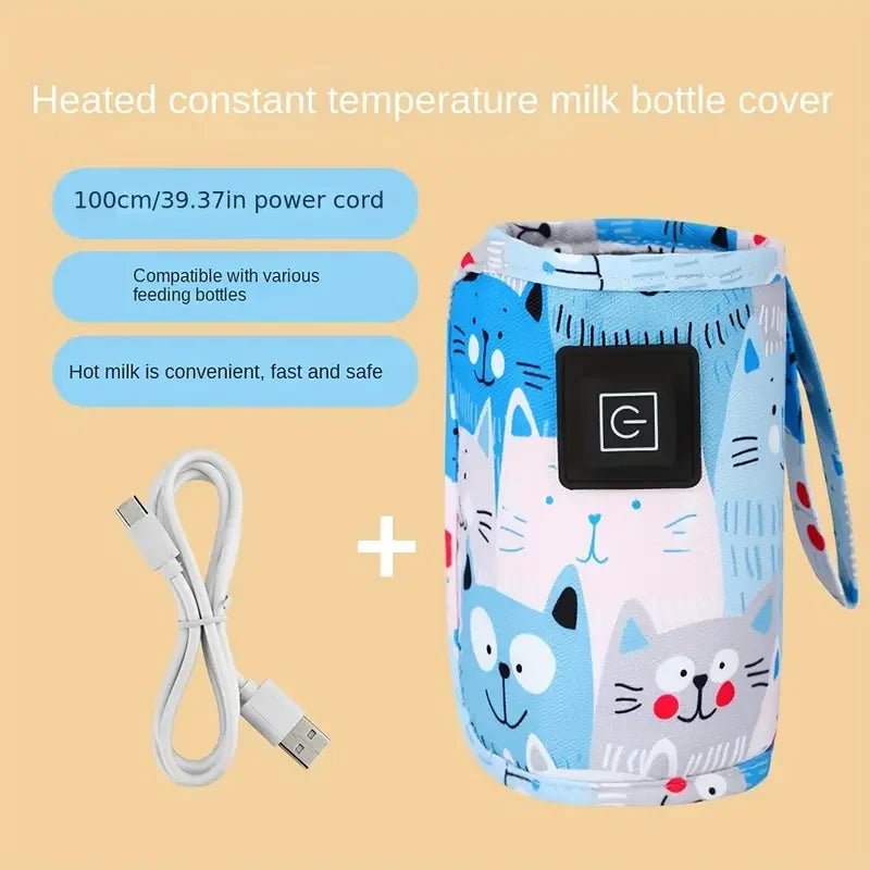 Portable USB Milk Water Warmer with Heat Preservation Cover & Insulated Bag 6