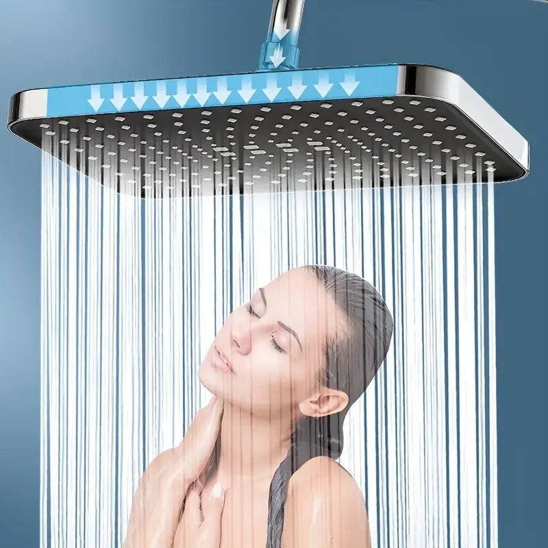 Premium 12-Inch Rain Shower Head - 360° Adjustable, Anti-Clog Design 1