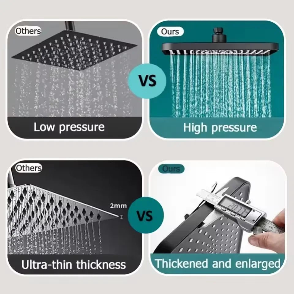 Premium 12-Inch Rain Shower Head - 360° Adjustable, Anti-Clog Design 5